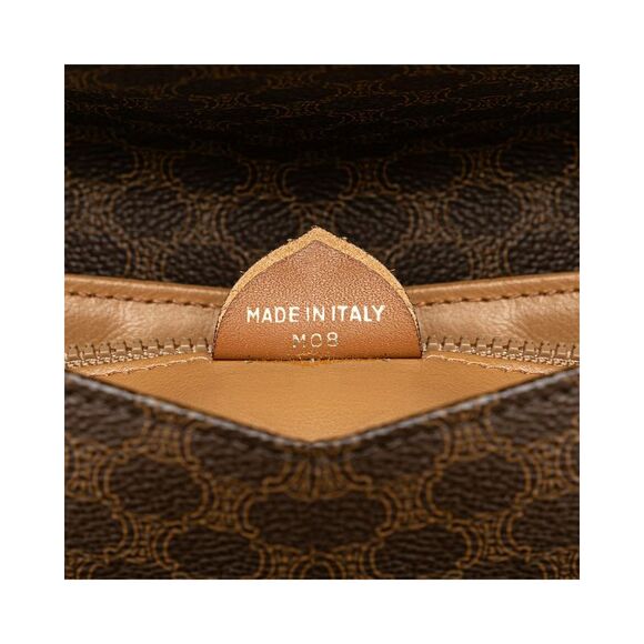 Pre Loved Celine Macadam Coated Canvas Crossbody Women Brown Crossbody Bags - Picture 6 of 8